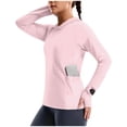 thumbnail image 2 of Women's UPF 50+ Tops Hooded Pullover Tops with Thumb Hole UV Protection Lightweight Sun Hoodie Hiking Quick Dry Outdoor Sweatshirt Upf 50 Long Sleeve Women 2026 Summer Beach Vacation Outfits, 2 of 9