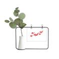 thumbnail image 1 of Implication Heureux Mieux la Vie Cadre Photo en Métal Cerac Vase Décor, 1 of 3