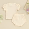 thumbnail image 3 of Bagilaanoe 2pcs Newborn Baby Girl Shorts Set Short Sleeve T Shirt Tops + Shorts 6M 12M 18M 24M Infant Casual Summer Clothes, 3 of 8