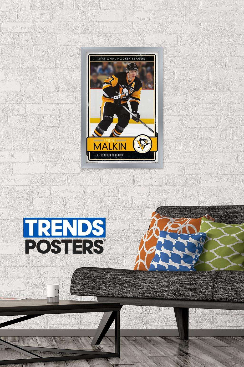 NHL Pittsburgh Penguins - Evgeni Malkin 16 Wall Poster, 14.725" x 22.375", Framed