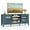 Teal Blue, variant on Costway TV Stand for TVs up to 65" with 3-Position Adjustable Shelves Tempered Glass Doors Teal Blue