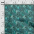 thumbnail image 2 of oneOone Velvet Dark Teal Green Fabric Tropical Leaf Sewing Craft Projects Fabric Prints By Yard 58 Inch Wide, 2 of 5