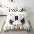 thumbnail image 2 of Erosebridal Easter Rabbit Bedding Sets Twin Size,Cute Eggs Comforter Sets with Sheets,Kids Room Decorative,Reversible,7pcs, 2 of 5