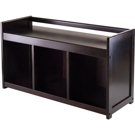 Winsome Wood Addison Entryway Storage Bench Espresso Finish