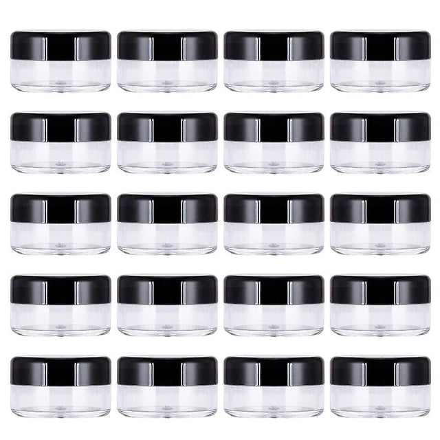 60 tarros de plástico para cosméticos.