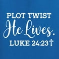thumbnail image 5 of Wild Bobby Plot Twist He Lives Luke 24:23 Inspirational/Christian Women Standard V-Neck Tee, Royal, Small, 5 of 5