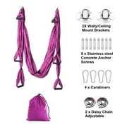 LiveGo Aerial Yoga Swing Set, Yoga Hammock/Trapeze/Sling Kit, Strong & Durable Antigravity Inversion Kit with Trapeze Sling, Inversion Exercise Equipment, Ideal for Home & Gym Fitness