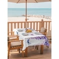 thumbnail image 2 of Outdoor Tablecloth with Umbrella Hole for Patio/Picnic/Party/Camping, Wisteria Waterproof Table Cloth Rectangle Table Cover Washable, Purple Flowers Butterflies Vintage Spring (54"x 80"), 2 of 8