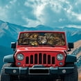 thumbnail image 3 of HUIACONG Wolf Camo Windshield Sunshade, Sun Visor for UV Rays & Heat Protection, Suitable for Wrangler, Compass, Gladiator & Renegade , for Jeep Wrangler | X-Small - 60x21 inches, 3 of 6