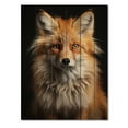 thumbnail image 3 of Designart "Guardian of the Orange Fox" Animals Print on Natural Pine Wood, 3 of 5
