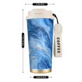 thumbnail image 3 of Stainless Steel Coffee Cup 7.7×2.6×3.5in Tapered Design Nylon Woven Wrist Strap Portable Durable Cup Bottom With Non-Slip Sticker Steelblue Marble_1, 3 of 8