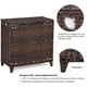 thumbnail image 5 of Cesto para la ropa sucia con 3 bolsas con forro extraíbles; Cesto para la ropa sucia de ratán tejido a mano de 132 L con tapa y patas elevadas; Cesto para ropa con asas laterales; Clasificador de ropa, 5 of 5