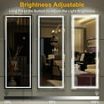 thumbnail image 4 of Full Body Mirror, Aluminum Alloy Floor Mirror, with LED Adjustable Light, Arched Floor Mirror, for Home, Office, Clothing Store, 63"X 20", Dimond White, 4 of 6