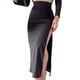 thumbnail image 5 of Txlixc Faldas largas y plegadas para mujeres, faldas de color sólido de cintura alta para adultos Txlixc moda, 5 of 6