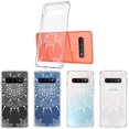 thumbnail image 3 of Galaxy S10 Plus Case, White Henna Mandala Lace Floral Pattern Clear Design Printed Transparent Plastic Back Case with TPU Bumper Protective Case Cover for Samsung Galaxy S10 Plus, 3 of 7