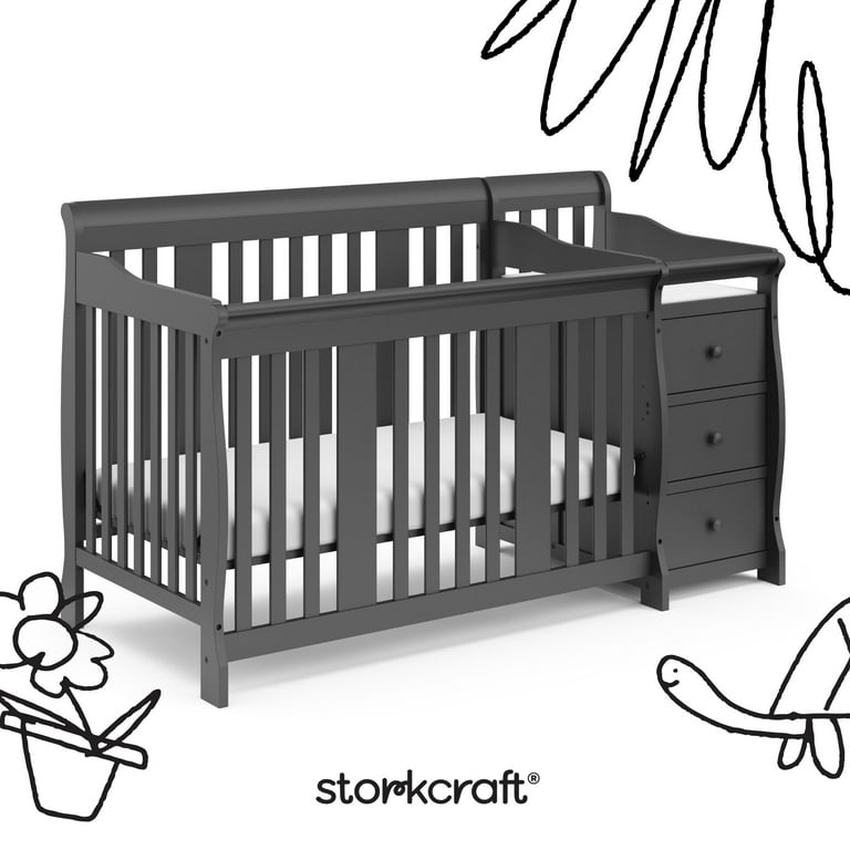 Storkcraft Portofino 5-in-1 Convertible Baby Crib and Changer