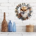 thumbnail image 3 of Fox Leaves Fruit Circle 10 inch Wall Clocks Non Ticking Easy to Read Battery Decorative for Home Bathroom Kitchen Bedroom Living Room, 3 of 8
