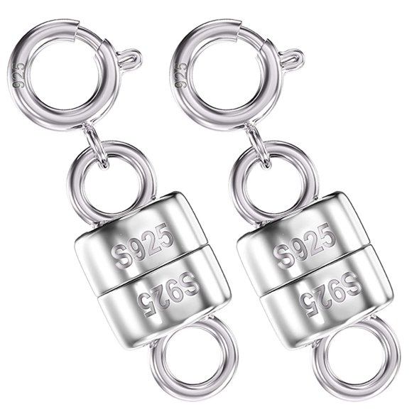 Cierres de collar magnéticos Qulltk de plata de ley 925
