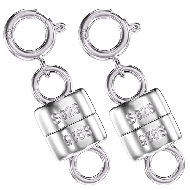 Cierres de collar magnéticos Qulltk de plata de ley 925
