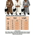 thumbnail image 2 of Niuer Ladies Midi Length Open Front Overcoats Women Loose Jacket Solid Color Winter Warm Long Sleeve Baggy Coat Gray L, 2 of 2