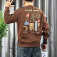 thumbnail image 3 of Camiseta para hombre, sudaderas de manga larga, estampadas, holgadas, de poliéster, elásticas, nuevas, sociales, coreanas, de lujo, estéticas, jerséis para hombre, 3 of 5
