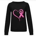 thumbnail image 4 of Homenesgenics Breast Cancer Awareness Shirts Plus Size for Women and Men Women Fashion Casual Print Round Neck Loose Long Sleeve T-Shirt Tops Blouse Hoodless Sweatshirts Black M, 4 of 4