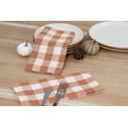 thumbnail image 2 of PurpleEssences Gingham Plaid Cloth Napkins - Set of 12, 100% Cotton Soft, Durable - Royal Rust/Ivory, 2 of 5