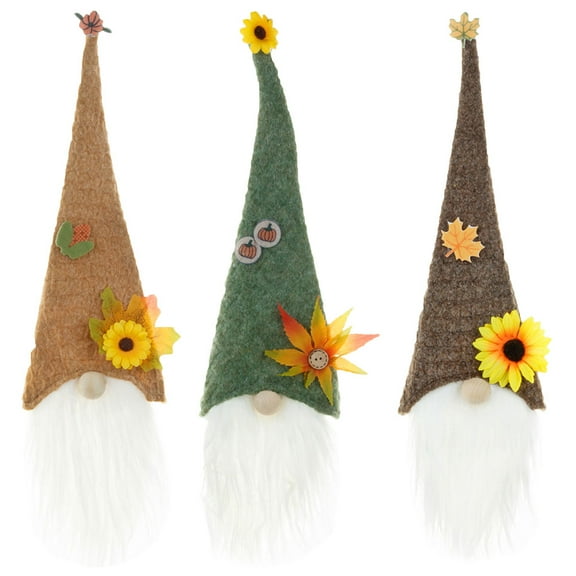 3pcs Thanksgiving Wine Bottle Cover Handmade Fall Gnomes Wine Bottle Covers