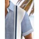 thumbnail image 3 of QUTETN Men'S Summer Striped Casual Button-Up Shirt - Breathable, Lightweight Polyester with Lapel Collar, Short Sleeves, and Front Chest Pocket for Beach or Casual Attire, 3 of 4