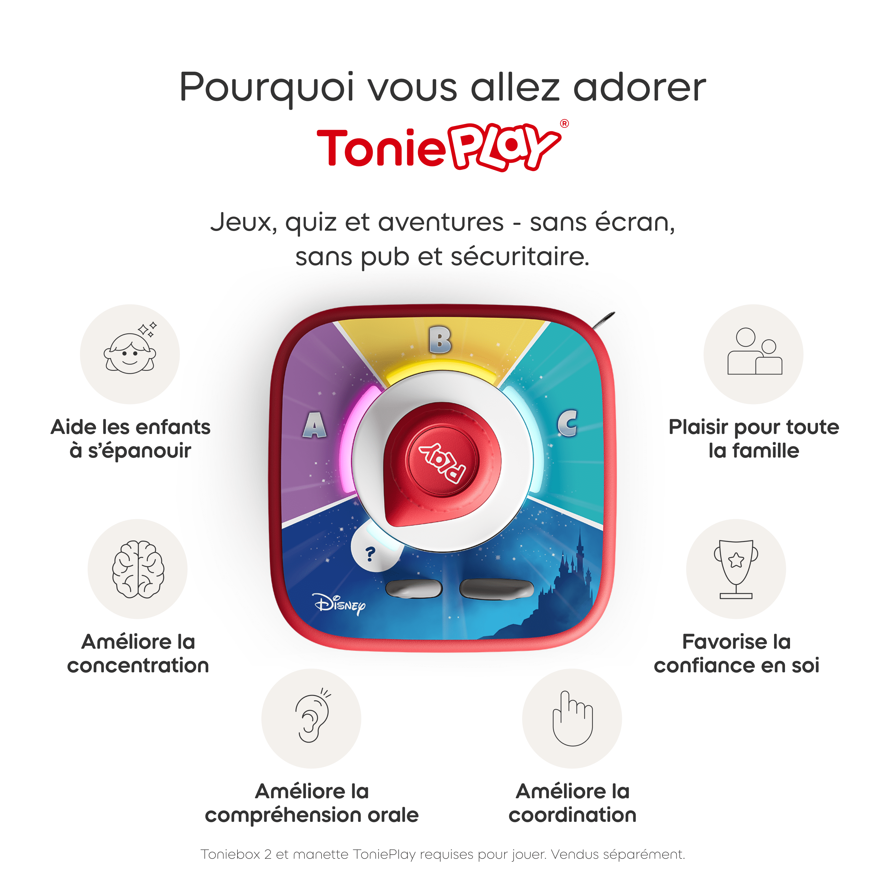 tonies Tonieplay: Disney Jeu-questionnaire du Royaume (Francais)