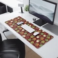 thumbnail image 2 of Long Mouse Pads for Desk,Red Christmas Ornament Pattern Desk Mats on Top Of Desks, Desk Mouse Pad Extra Large with 3mm Non-Slip Base and Stitched Edge for Gaming,Office,Work,Home 31.5x11.8in, 2 of 5
