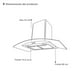 thumbnail image 3 of Campana extractora SUPRA para Isla 76 cm cristal curvo color negro CI-76-BLACK, 3 of 6