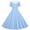 Blue, variant on XUNKUSGA Summer Dress Classic Soild Color Buttoned Slim Fit Swing Dress 1950S Retro Dress Short Sleeve Shawl Collar Girls Dresses for Party Wedding,Pink,5-6 Years