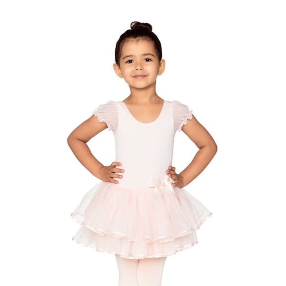 Petite Etoile Toddler Girls Pink Ribbon Detail Tutu Dress for Ballet/Dance - Size 3T