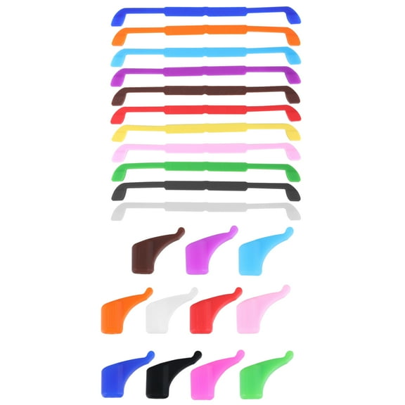 12 PCS Eyeglass Chain Optical Shop Use Silica Gel Eyeglasses Band Anti Slip Glasses Hook Eyeglass Strap Holder Cord