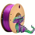 thumbnail image 1 of Multicolor 3D Printer Filament,Dual/Tri Color 1.75mm PLA Silk Shiny Printing Filament,250g(0.55lbs) Fit Most FDM 3D Printer, 1 of 6