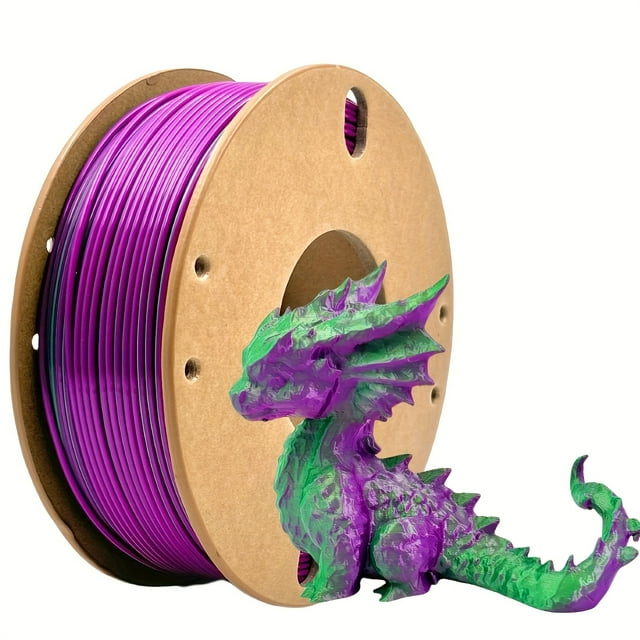 Multicolor 3D Printer Filament,Dual/Tri Color 1.75mm PLA Silk Shiny Printing Filament,250g(0.55lbs) Fit Most FDM 3D Printer