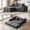 Gray, variant on Modular Sectional 3 Seater Loveseat Boneless Couch Modern Sleeper Sofa for Living Room Comfy Cloud Couch with L-Shape Chaise