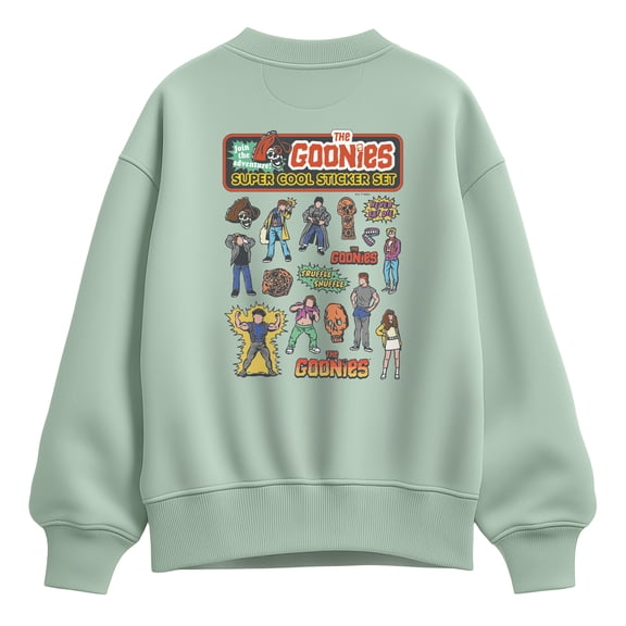 The Goonies - Sticker Pack - Women's Oversized Fleece Crew Sweatshirt
