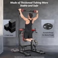 thumbnail image 5 of LNOW Multifunction Power Tower with Rock Climbing Grip and Incline Bench Adjustable Dip Station Pull up Bar for Home Gym Strength Training Workout 480lbs, 5 of 13