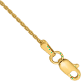 thumbnail image 2 of 10K Solid Yellow Gold 1.2mm Parisian Spiga Wheat Link Chain Necklace, 2 of 4