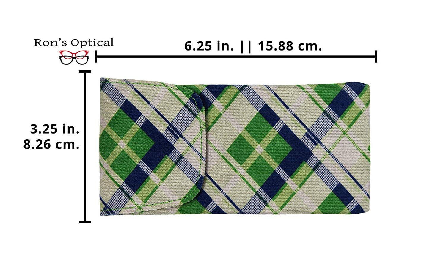 2 Pack Fabric Eyeglass Case Top Closure, Slip In Eyeglass Case Soft For