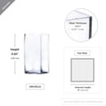 thumbnail image 2 of WGV Tall Square Vase Glass Block, Length 5", Height 10", Clear Large Floral Plant Container, Fish Tank, Planter Terrarium for Wedding Party Event, Home Office Decor, 1 Piece, 2 of 7