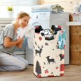 thumbnail image 5 of Yayeee Freestanding Laundry Hamper with Handle Collapsible Large Storage Basket for Clothes, Christmas Forest, 5 of 7