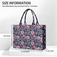 thumbnail image 3 of Large Capacity Tote Bag,Pioneer Flower Floral Print Pattern Handbag Fashion Luxury Tote Bag,15.7"x13"x 5.1" Inches,Laptop Compatible, 3 of 6
