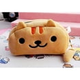 thumbnail image 5 of Lindo gato de felpa estuche para lápices bolso para bolígrafos maquillaje de dibujos animados bolsa de cosméticos bolsa de cosméticos de dibujos animados con cremallera, (amarillo), 5 of 5