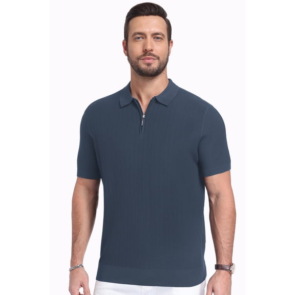 Iceglad Polo Shirts for Men Short Sleeve Soft Cotton Collared Shirt