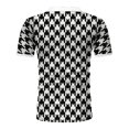 thumbnail image 4 of Rovga Men Crew Neck Polo Shirt Spring And Summer Short-Sleeved Zipper Lapel Houndstooth Print Top Cotton Shirt Stylish Clothing, 4 of 8