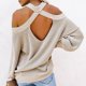 thumbnail image 4 of Puntoco Suéter Mujer Botón Manga larga Tejer Sudadera Jersey tops Blusa Camisa Cuello alto Suéter sólido Liquidación de Navidad Puntoco Puntoco-4337, 4 of 8