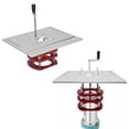 thumbnail image 1 of Router Lift With Top Plate, Manual Router Lift Systems For 3-1/2" Diameter Motors, 7-7/8" X 9-7/16" Router Plate, Woodworking Router Table Insert Plate For Trimming Chamfering, 1 of 8